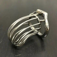 Stainless Steel Male Chastity Cage Men's Metal Locking Belt Restraint Device 283 Chastity Cock Ring
