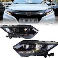 Headlight For Honda HRV 2016-2019 Car автомобильные товары LED DRL Hella Xenon Lens Hella Hid H7 Vezel Car Accessories
