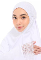 SITI KHADIJAH Siti Khadijah Telekung Modish Asanoha Jupe in White
