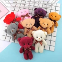 Cute little teddy bear plush toy teddy bear doll teddy bear toy small gift keychain pendant