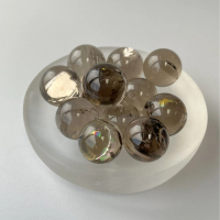 Smoky Quartz sphere  น้ำตาลกลม 199 ขนาด ( 1-2 cm ) คละสุ่มแบบ
