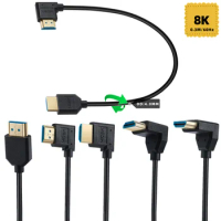 OD4.0mm Extreme Slim/Thin 90° angle 8K HDMI Cable 2.1v 48Gbps High Speed 3D 8K@60Hz 4K@120Hz HDMI Male to Male Cable