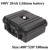 100v 20Ah 28S lithium battery DC 110v high rate cells 20C 350A 400A BMS nmc lipo crazy cart waterproof powerful + 3A charger