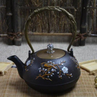No coated copper iron pot cast iron large capacity of the old japan iron pot boil tea pot