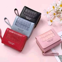 Dompet lipat wanita model kulit buara dompet lipat maura merah
