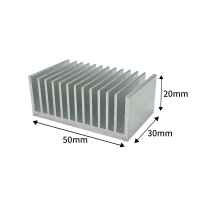 加工高密齒散熱鋁塊50x20mm大功率鋁型材電子散熱器鋁插片散熱片【北歐家居生活】