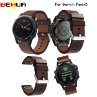 Sport watch bracelet watchbands genuine leather strap watch band watch accessories wristband For Garmin Fenix 5 watchband 22mm