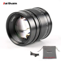 7artisans 55mm F1.4 APS-C Aluminum Manual Fixed Lens for Sony-E Mount Mirrorless Camera, Black Color