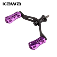 Kawa New Fishing Reel Handle Double Handle With Aluminum Alloy Knob Suit For Shiman Reel Length 100mm Carbon Fiber Handle