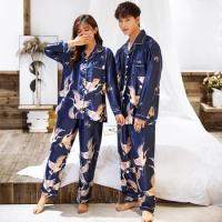 Silk pjs for Women's Satin Pyjama Pajama Set Long Sleeve Casual Sleepwear Nightwear Comfortable Animal Loungewear Satin M-5XL