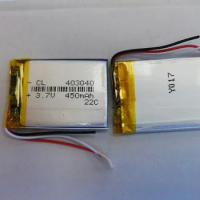 3.7 V 3wires 403040 043040P 403040P 3.7V 450mah with protection board , used for bluetooth MP3,MP4 l