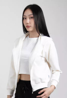 FOREST Forest Ladies Interlock Casual Hoodie Women Jacket - 830123-06OffWhite
