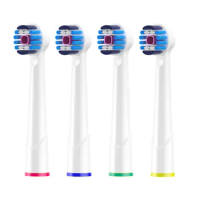 Replacement Brush Heads, Compatible with Braun 3D White Oral-B Electric Toothbrush - Pack of 4