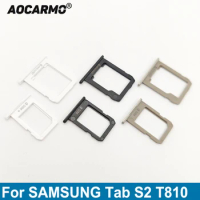 Aocarmo Black/White/Gold MicroSD Card Tray + Sim Card Slot Holder For Samsung GALAXY Tab S2 9.7 SM-T810 T815