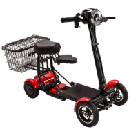 Disabled 4 wheel dual motor electric folding mobility scooter Elderly adult handicap mobility electric scooter