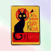 La Petite Sorciere Et Le Chat Noir Service De Livraison Pin Little Witch Black Cat Brooch Anime Art Fans Flair Addition