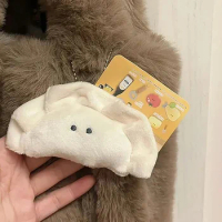 Cute Dumpling Plush Keychains Creative Pendant Key Ring Soft Stuffed Keyrings for Food Fans Bag Decorations Students брелок