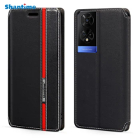 For TCL 50 5G Case Fashion Multicolor Magnetic Closure Leather Flip Case Cover with Card Holder 6.6 inches
