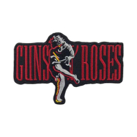 Guns and Roses Band Patches Motorcycle Biker Versailles Music Custom Embroidery Patch Rubber Gun Emblem for Clothing Sticker