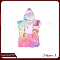 Handuk Poncho Anak Karakter Lucu Hoodie Microfiber Lembut Kimono Berenang Mandi Jubah Serap Air Prak