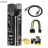 PCIE Riser 009S Plus Cabo Riser PCI Express x16 GPU Riser for Video Card 6 Pin Power 60CM USB 3.0 Cable for Bitcoin Miner Mining