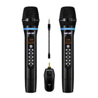 D900+513 Cordless Recharging Studio Microphone UHF Wireless Microphone Karaoke Professional Bt Portable Wireless Microphone