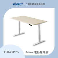 【FUNTE】二節式電動升降桌 120x80cm 四方桌板 八色可選(辦公桌 電腦桌)
