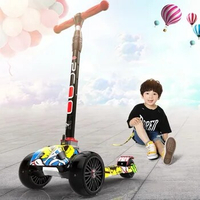 Free Shipping Children Foldable Scooter, 3 Wheels Folding Scooter, children kick scooters foot scooters