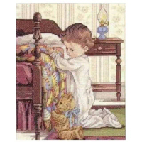 JUAL paket kristik cross stitch anak berdoa