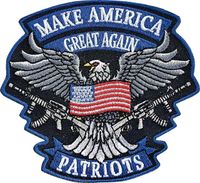 美國 愛國老鷹 灰藍色 PATCH 刺繡背膠補丁 袖標 布標 布貼 補丁 貼布繡 臂章
