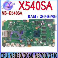 X540SA Laptop Motherboard For ASUS PLACA X540SAA X540S F540S X540 REV 2.1 Mainboard N3050 N3700 N3710 CPU 2G/4GB/8G 100% OK