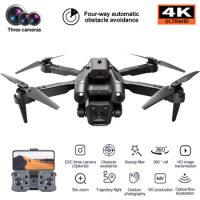 S92 Rc Drone 4K Three HD Camera FPV Four Way Autiomatic Obstacle Avoidance Photography Foldable Quad