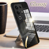 เคสโทรศัพท์สำหรับ Itel itel S25 Ultra, หัวมังกรสีทองและลายไม้สีดำ, เคสกระจกมันวาวมีสไตล์, ฝาหลัง, รา