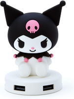 日本代購 三麗鷗 SANRIO 酷洛米 Kuromi USB 轉接器 235695 1轉4 USB插座 電腦轉接 集線器 延長線   110CM