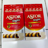Astor Singles isi 20 pcs Sensasi Coklat & Wafer Rolls