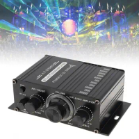 AK160 2 Channel Class D Power 2 x 20W Amplifier Audio Karaoke Home Theater Amplifier Support Bluetooth with USB/SD AUX Input