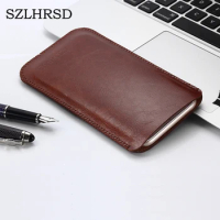 SZLHRSD for Umidigi Z2 Pro sleeve pouch cover, Vintage leather case microfiber case for Xiaomi Redmi S2 Phone Bag