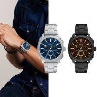 【FOSSIL 官方旗艦館】Machine系列 簡約經典手錶 不鏽鋼錶帶 44MM(多色可選)