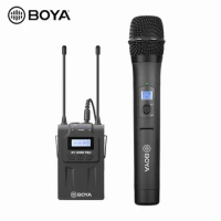BOYA BY-WM8-PRO-K3 UHF Wireless Interview Mic with One Receiver and One Handheld Dual Microphone