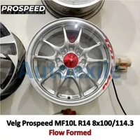 Velg Mobil Prospeed Ring 14 inch 14x5.5 PCD 8x100/114.3 ET+38 Hyper Silver + Lip Polish Flow Forming