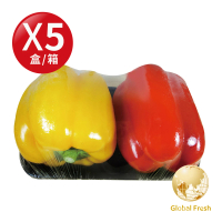 【盛花園蔬果】嘉義新港彩色甜椒300g x5盒(可生食_做沙拉)