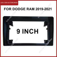 9 Inch For DODGE RAM 2019-2021 Car Radio Stereo GPS MP5 Android Player Head Unit 2 Din Fascia Panel Dashboard Frame Cover
