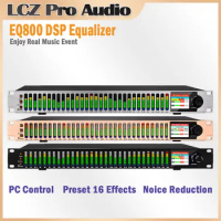 LCZ Audio EQ800 Digital 31-Band Graphic Equalizer PC Control Professional DSP Audio Equipment Karaoke Speaker Processor