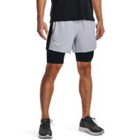 【UNDER ARMOUR】UA 男 Launch 5吋2N1運動短褲 _1372631-011(摩登灰)