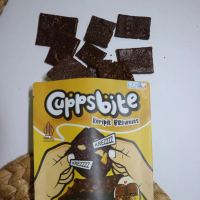 cuppsbit, brownies kering, Rendah lemak, snack, cokelat, keripik brownies,