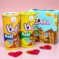 Deka 2pcs Roll Choco Banana Nut Kemasan Kaleng Kotak Edisi Lebaran Dekka Rol Coklat Pisang Kacang Co
