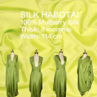 [Promotion]Clearance Sale SILK HABOTAI 114cm width 8momme 100% Pure Silk Fabric Batik Painting DIY Patchwork Lining Fabric