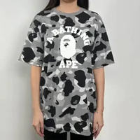 Kaos BAPE 1ST COLLEGE CAMO GREY TSHIRT 100% ORIGINAL L