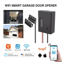 Smart Garage Door Opener DC5V Mobile Phone Remote Tuya Smart Life App Controller Support Alexa &amp; Google Assistant No need Hub