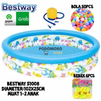 Bestway Kolam Renang Anak Ocean Pool 102 x 25 cm + Pompa + Mandi bola
